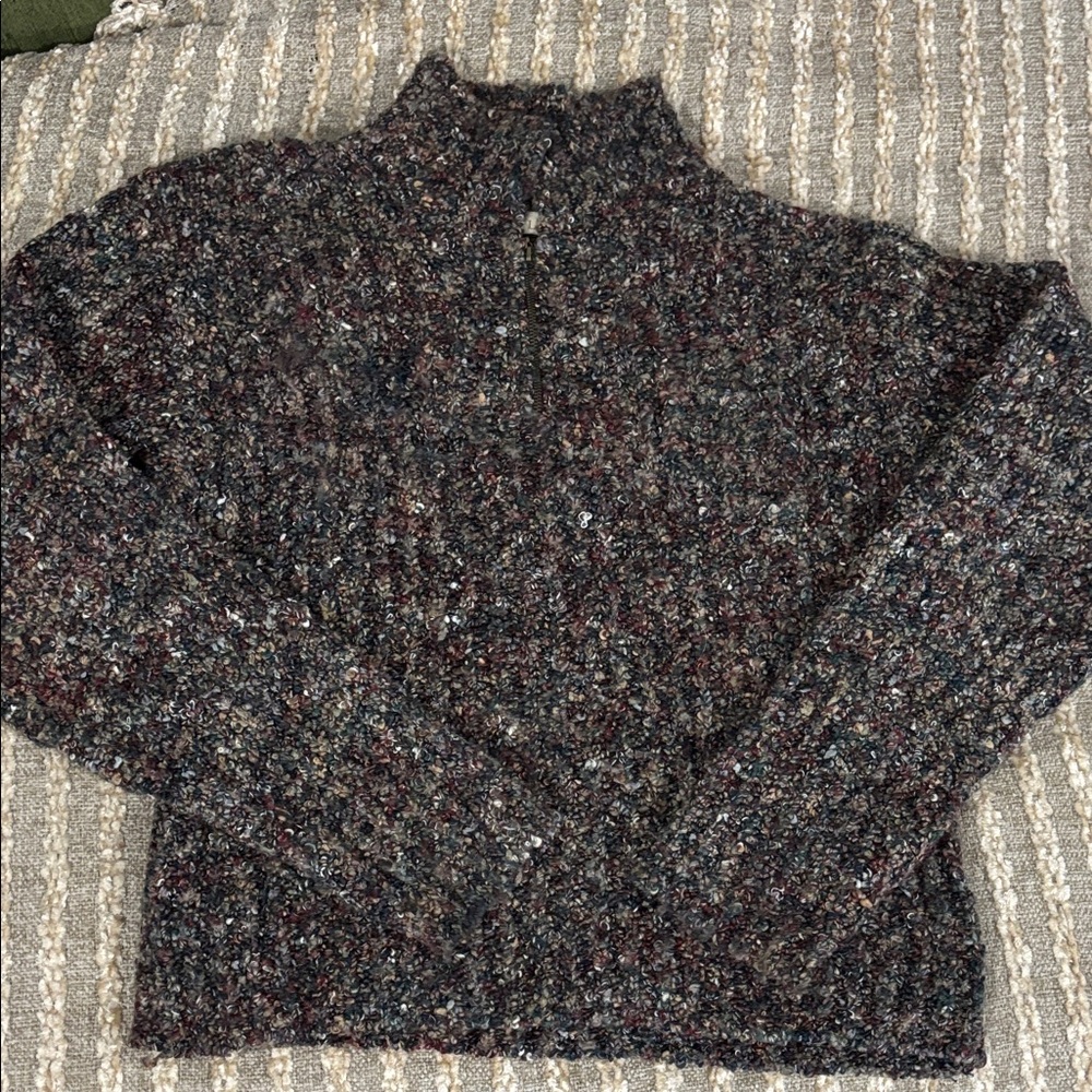 Relais Vintage Women Half‎ zip Multicolor Sweater Size M